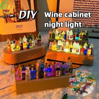 China Diy Mini Wine Bottle Night Light Ice Illuminated Decoration Light Miniature Wine Bottle Night Light en venta