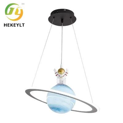 China Indoor Planet Earth Moon LED Pendant Lamp Space Star Astronaut Hanging Lamp for sale