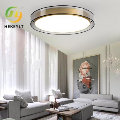 China Modern Luxury LED Ceiling Light Iron Or All Copper Circular Flush Mount Light à venda