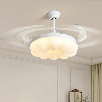China Modern Cloud Children'S Bedroom Fan Light LED Full Spectrum Frequency Conversion Dining Room Light à venda