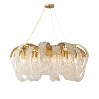 Chine Commercial Office LED Tassels Dining Room Pendant Chandeliers Nordic Modern Aluminum Decoration à vendre