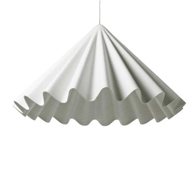 China Off White Color Pet Felt (100% Polyester) Wavy Design Dining Room Dancing Pendant 37.4 In Dia X 21.6 In H à venda
