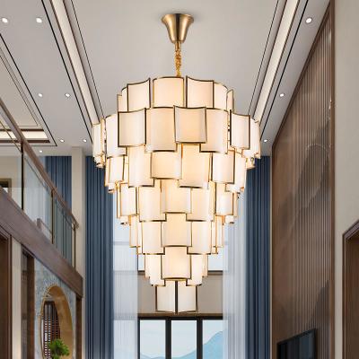China Modern Villa Living Room Staircase Large Chandelier Hotel Lobby Luxury Pendant Lamp for sale