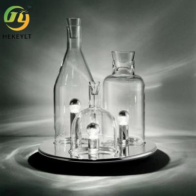 China Modern Nordic LED Table Lamp Living Room Bar Creative Glass Bottle Decoration Lamp for sale