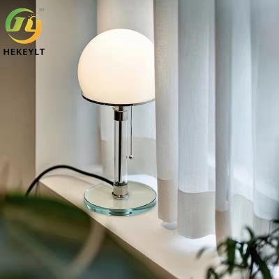 China Bedroom Hotel Nordic Modern Simple LED Table Lamp Design Glass Metal Hemisphere Table Lamp for sale