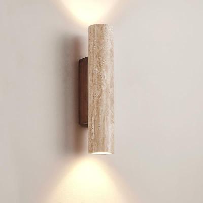 China Modern Simple Luminous Marble Wall Lamp Home Staircase Hotel Villa Bedroom Lamp for sale
