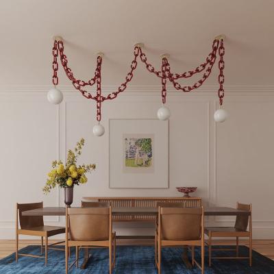 Κίνα Modern Nordic Simple Glass Globe Creative Chandelier For Cloakroom Clothing Store Dining Room προς πώληση