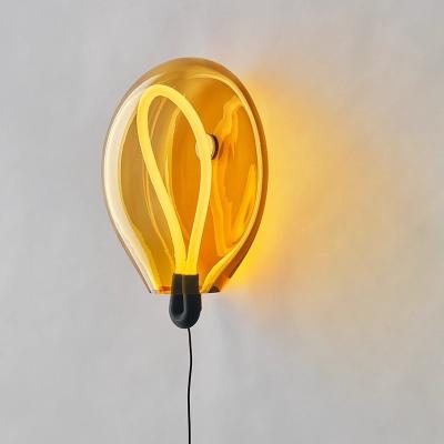 China Nordic Modern Minimalist Glass Color Gradient Balloon Wall Lamp Corridor Bedroom Hotel Atmosphere for sale