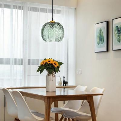 China JYLIGHTING Restaurant Nordic Pendant Light Creative Hotel Study Bedroom Tree Leaf Glass Light à venda
