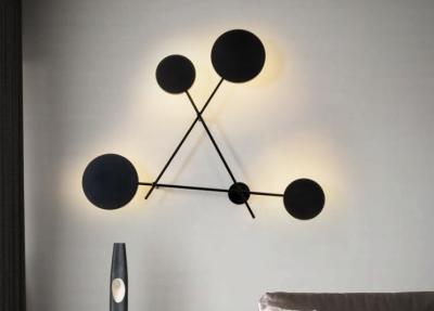 China Diameter 107cm Height 85cm Led Black Iron Acrylic Modern Wall Sconces for sale