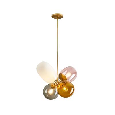 China Simple Creative Balloon Length 48cm Colored Glass Pendant Lights for sale