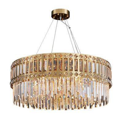 China Modern Luxury Crystal Chandelier Contemporary Flush Mount Ceiling Light Fixture Raindrop modern style light cad layout for sale