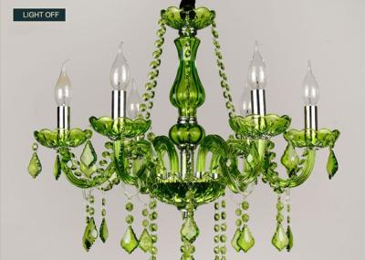China Suspended Green Color 40Watts Tree Shape Candle Style Chandelier for sale