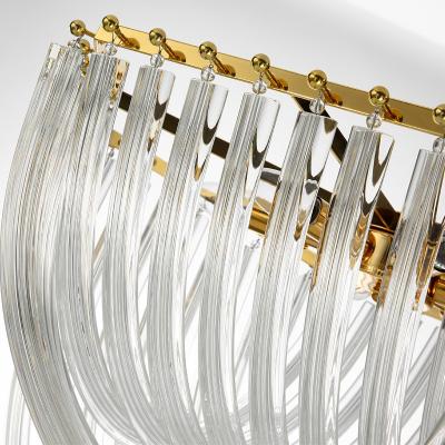 China glass chandelier pendant light Bent glass tube chandeliers pendant lights lamps modern decoration Gold Color for sale
