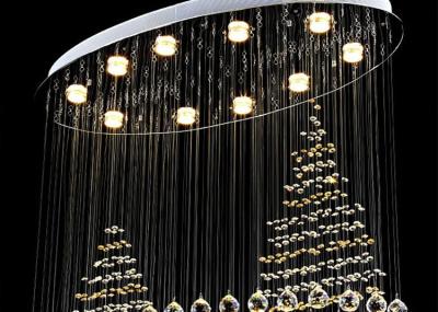 China GU10 Atmospheric Oval 1000*500*900mm Crystal Pendant Chandelier Lighting for sale