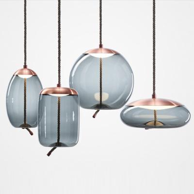 China Decorative D30*14.5CM Kitchen Glass Modern Pendant Light for sale