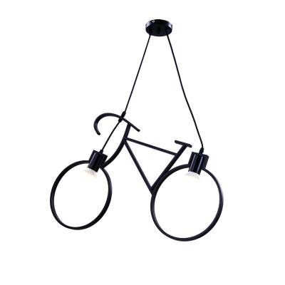 China Tenedor pendiente de la luz del hierro moderno negro blanco de la bicicleta E27 en venta