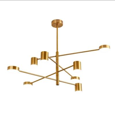 China Nordic Copper Droplight Six Heads Modern Pendant Light for sale