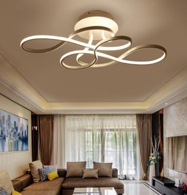 China Intelligent Dimming Bedroom 4500K Black Modern Ceiling Light for sale