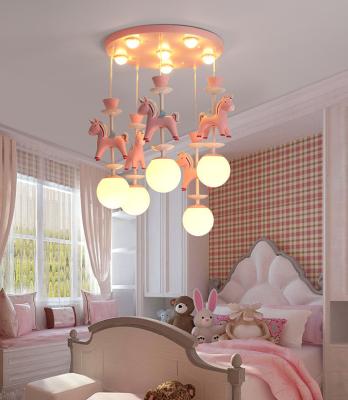 China Kid Room E27 Nordic Pink Modern Pendant Light with Five or Three Heads for sale