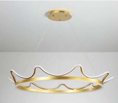China Indoor Lighting Crown Shape Aluminum Acrylic Nordic Luxury Chandeliers & Pendant Lights Modern Te koop