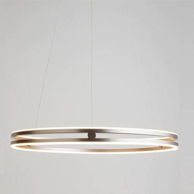 China Decorative Indoor Lighting Hanging Light Nordic Double Ring Aluminum Luxury Chandeliers & Pendant Lights Modern for sale