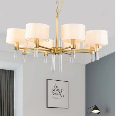 China E14 Light Source White Gold Modern Pendant Light for Bedroom for sale