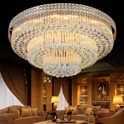 China Crystal Led Modern Lighting Round Hanging Chandelier Pendant Lights for sale