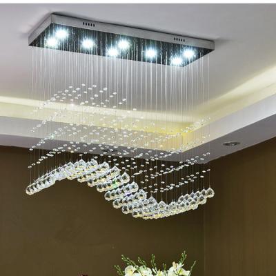 China GU10 Modern Villa Indoor Led Crystal Pendant Light AC265V With 3 Head for sale