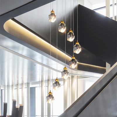 China Metal Clear Home Led Modern Crystal Pendant Light For Apartment for sale