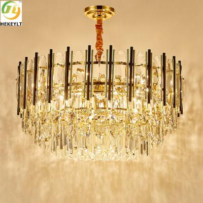 China Crystal Pendant Light luxuoso elegante E14 para a sala de visitas à venda