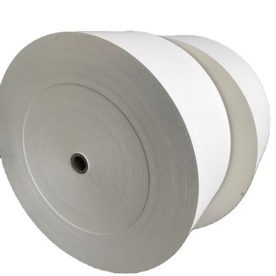 China PE Coated Paper Jumbo Roll White Virgin Coated Paper Roll for sale