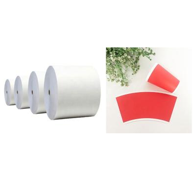 China Waterproof disposable PE coated cupstock paper 185gsm double side PE coated paper roll for sale