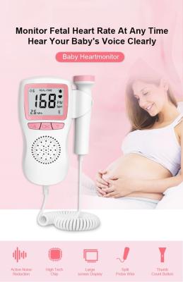 China Portable Doppler Monitor Fetal Doppler Machine Baby Heartbeat Monitor For Pregnant Women for sale