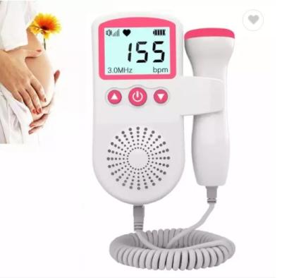 China Ultrasonic Heartbeat Detector Monitor Home Pregnancy Pregnant Fetal Heartbeat Doppler for sale