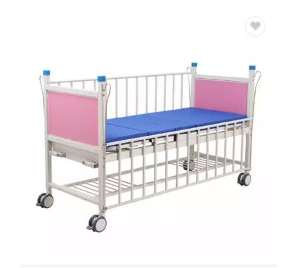 China Manual Hospital Pediatric Bed Two Crank Child Bed With Bed Head Boards for sale