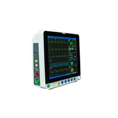 China Vital Signs Patient Monitor 15 Inch Multiparameter Medical ICU Bedside Nibp SPO2 Ecg for sale