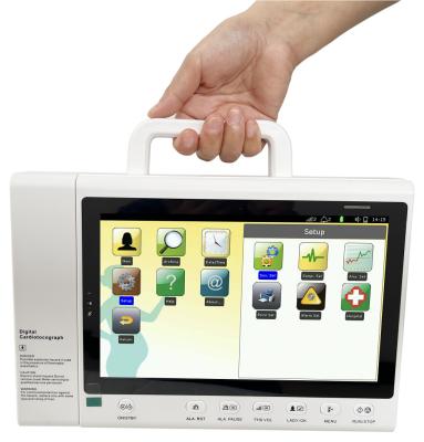 China Touch Screen Wireless Probe Ctg Machine Maternal Fetal Monitor for sale