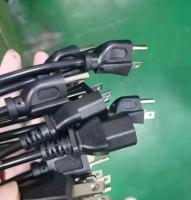 Quality Black Japan Power Cord 3 Pin Plug 7A 12A 15A 125V To C13 PVC Jacket for sale