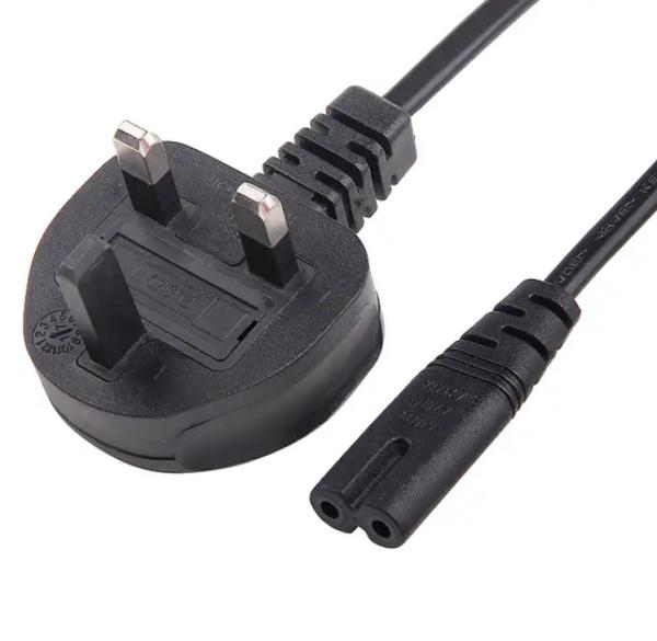 Quality 3A 5A 10A United Kingdom Power Cord , C7 BS1363 UK 2 Pin Power Cable for sale