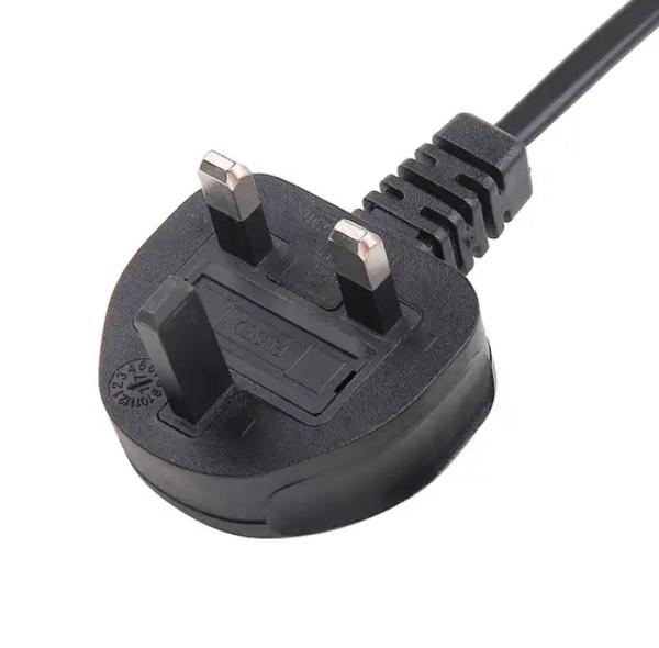 Quality Extension UK PC Power Cable , 2 Pin 13A 250V AC Power Cord 1.8m 2m 5m for sale