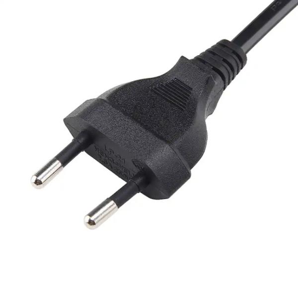 Quality VDE Certificate EU Power Cord Extension Cable 2.5A 250V 2 Pin for sale