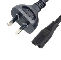 Quality SAA Connector AU Power Cord Australia 2 Pin Plug Extension Cable 7.5A 250V for sale