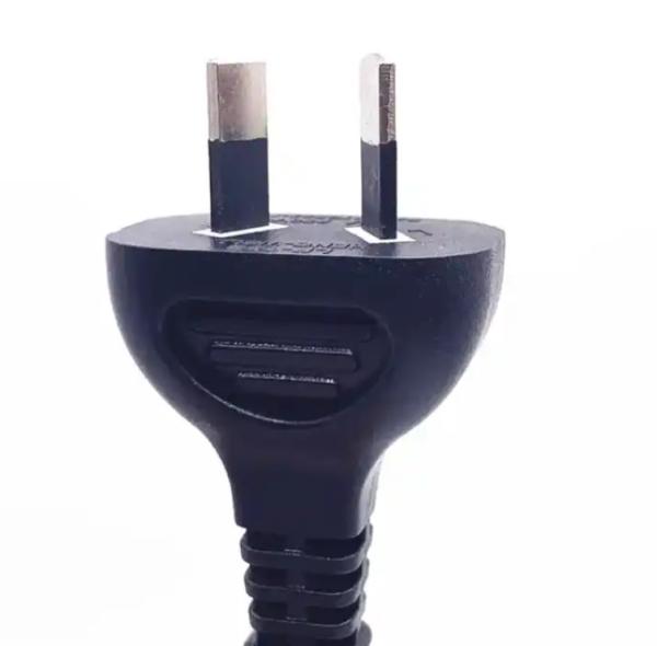 Quality Black Australia Power Cord Type , SAA 2 Pin Extension Cable AC Power Cord 7.5A for sale