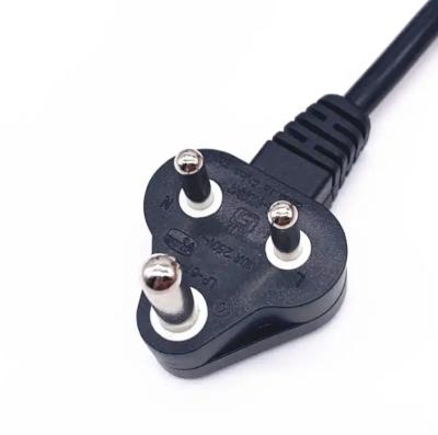 China Electrical South Africa Power Cord , SABS 3 Pin Plug 1.2m 1.5m AC Power Cord for sale