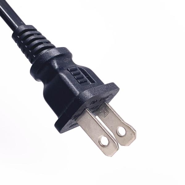 Quality HENG-WELL US 2 Pin NEMA 1-15P Plug to IEC 320 C7 Power Cord Set PVC 1.8M 1800mm for sale