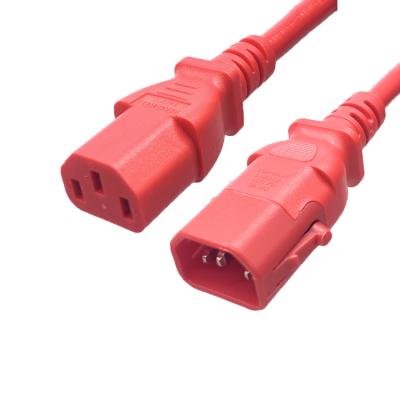 China Customized IEC Power Extension Cable IEC320 C14 To C13 Lock Connector 1.2m 1.5m à venda