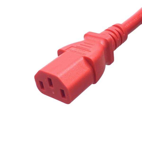 Quality Customized IEC Power Extension Cable IEC320 C14 To C13 Lock Connector 1.2m 1.5m for sale