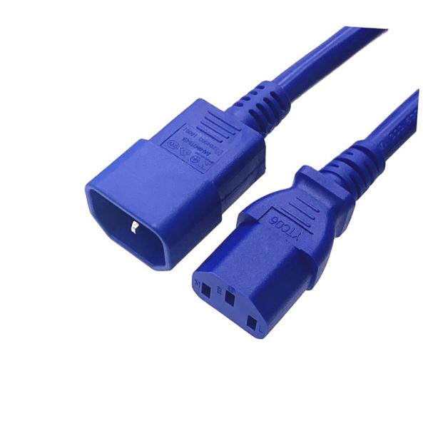 Quality Electric IEC Extension Power Cord C13 C14 Male And Female 16A 250V Cable for sale