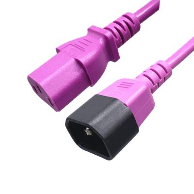 China C13 C14 Extension Power Cord VDE UL 16A 250V 3 Pin Plug IEC Cable for sale